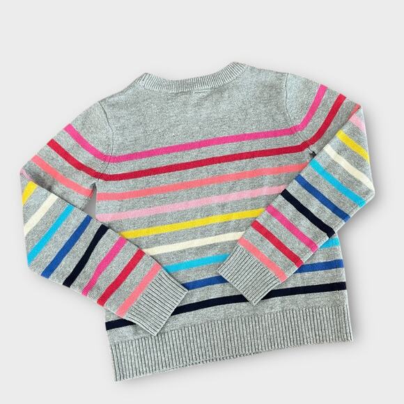 Gap Kids Striped Crewneck Sweater Size L Navy Blue White Classic Cozy Pullover - Picture 3 of 3